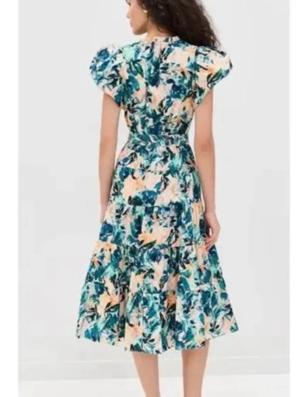 Ulla Johnson Floral Midi Ottilie Delphinium Dress, NWT, 2, $490 - Picture 3 of 4